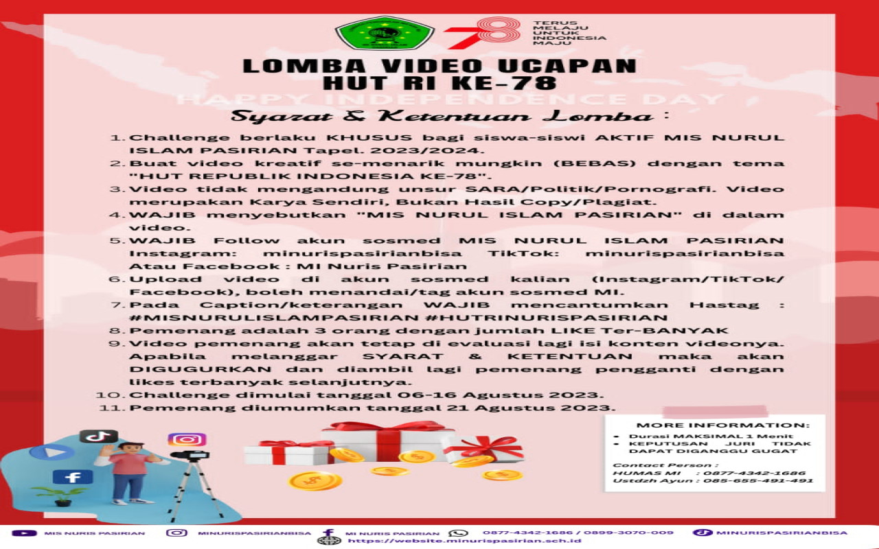 Lomba Video Ucapan HUT Ke 78